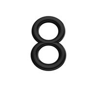 Ultion Sweet Door Number 8 - Black - Self Adhering, No Drilling Or Screwing Required