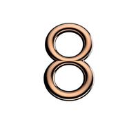 Ultion Sweet Door Number 8 - Rose Gold - Self Adhering, No Drilling Or Screwing Required