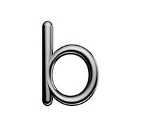 Ultion Sweet Door Number B - Chrome - Self Adhering, No Drilling Or Screwing Required