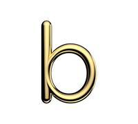 Ultion Sweet Door Number B - Gold - Self Adhering, No Drilling Or Screwing Required