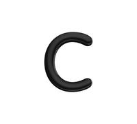Ultion Sweet Door Number C - Black - Self Adhering, No Drilling Or Screwing Required
