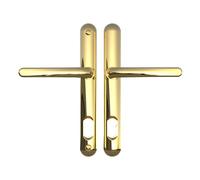 Ultion Sweet Gold Door Handle Set, 211mm (Long Fixings) | Reversible (Non-handed), 92mm PZ, Curved Design, Part of the Ultion Sweet Range, Matching Door Furniture Available