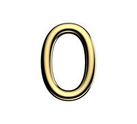 Ultion Sweet Gold Door Numbers '0' - 3inch height - Self Adhering, No Drilling or Screwing Required …