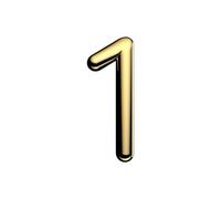 Ultion Sweet Gold Door Numbers '1' - 3inch height - Self Adhering, No Drilling or Screwing Required …