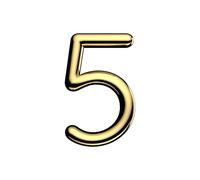 Ultion Sweet Gold Door Numbers '5' - 3inch height - Self Adhering, No Drilling or Screwing Required …