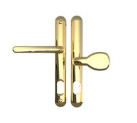 Ultion Sweet Gold Pad Style Door Handle Set, 211mm (Long Fixings)