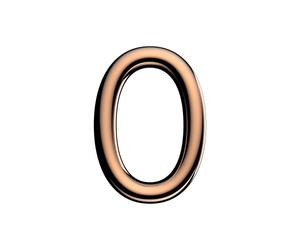 Ultion Sweet Rose Gold Door Number '0