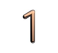 Ultion Sweet Rose Gold Door Numbers '1' - 3inch height - Self Adhering, No Drilling or Screwing Required …