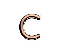 Ultion Sweet Rose Gold Door Numbers 'c' - 3inch height - Self Adhering, No Drilling or Screwing Required …