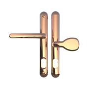 Ultion Sweet Rose Gold Pad Style Door Handle Set, 211mm (Long Fixings)