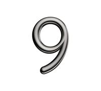 Ultion Sweet Satin Nickel Door Numbers '9' - 3inch height - Self Adhering, No Drilling or Screwing Required …