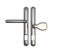 Ultion Sweet Satin Nickel Pad Style Door Handle Set, 211mm (Long Fixings)