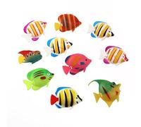 ULTNICE 10pcsColourful Assorted Artificial Plastic Bubble Lamp Aquarium Tropical Fish