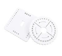 ULTNICE 2Pcs Braiding Board Set Kumihimo Discs Round and Square Weaving Plate for DIY Bracelet Making Beading Cord Disc Handheld Loom