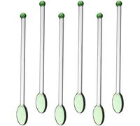 ULTNICE 6Pcs Swizzle Sticks Glass Stirring Rod Coffee Stirrers Reusable Stirrers Stir Cocktail Drink Swizzle Stick Mixing Spoon For Essential Oils Home Bar (Random Same Color)