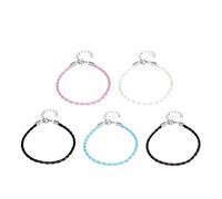 ULTNICE Bracelet Making Cord 50Pcs Multi-Color Braided Leather Rope with Lobster Clasp for DIY Jewelry Crafts and Wristbands