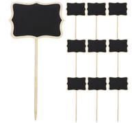 ULTNICE Mini Chalkboard 10Pcs Rectangle Blackboards Message Board Signs Plant Tags Food Labels for Home, Garden, Buffet and Coffee Shop Display