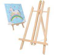 ULTNICE Mini Wooden Easel Stand for Painting 15.7X9.1 Inch Adjustable Tabletop Display Holder for Small Canvas Artwork and Drawing Crafts