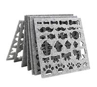 ULTNICE Needle Felting Kit 7Pcs Wool Felt Mold DIY Craft Stencil Applique Mold Wool Felting Starter Tool for Handcraft Stuffing and Animal Templates