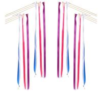 ULTNICE Wedding Wands with Bells 30Pcs Ribbon Streamers Fairy Sticks with Bells Streamers Fairy Stick Wish Wands Party Favors for Wedding Party