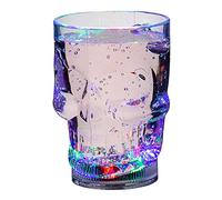 Ultra 2 LED Flashing Plastic Skull Mug with Handles LED Light Bar Water Glasses Plastic Tumblers for Adults Children Beer Stein Glass Disco Light Cocktail Glass Beer Glass Stein