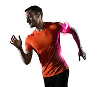 Ultra 2 Pink LED Armbands Running Lights for Runners LED Light Running Armband for Men and Women High Vis Running Accessories Walking Accessories Night Safety Reflective Cycling Biking Jogging Bands