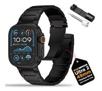 Ultra 2 Titanium Band 49mm Compatible with Apple Watch Ultra 2 & Ultra 1 Metal Band - Titanium Metal Bracelet (Black)