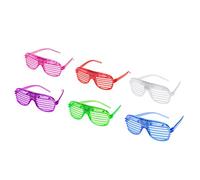 Ultra 25 Mixed Colours LED Shutter Glasses - Party Flashing Glasses with Lights - Neon Glasses Rave Accessories - Futuristic LED Glasses 6 Colour Rave Glasses - Light Up Glasses - Glow LED Sunglasses