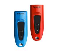 Ultra 32 GB USB Flash Drive USB 3.0 Up to 130 MB/s Read Twin Pack Red/Blue