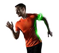 Ultra 4 Green LED Armbands Running Lights for Runners LED Light Running Armband for Men and Women High Vis Running Accessories Walking Accessories Night Safety Reflective Cycling Biking Jogging Bands