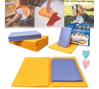 Ultra-Absorbent Miracle Cleaning Shammy, Premium Multi-Purpose Cleaning Shammy Towel, Reusable Non-Woven Shammy Cloth, Multi-Purpose Non-Woven Cleaning Towels (1set (yellow*4+blue*4))