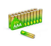 Ultra Alkaline Triple A Batteries, Long Lasting Power - Ideal for Camera, Alarm & Industrial Use - 10-Year Shelf Life - 20 Pack by GP AAA Batteries