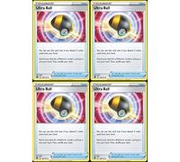 Ultra Ball 150/172 - Brilliant Stars - Pokemon Trainer Card Lot Playset x4
