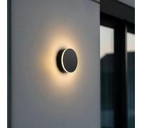 Ultra Beam Lighting 12 Watt Round Black LED Outdoor Wall Lamp