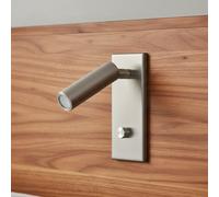 Ultra Beam Lighting Ultrabeam Bedroom Reading Light Wall Or Headboard Recessed Dimmable Led Brushed Nickel Finish