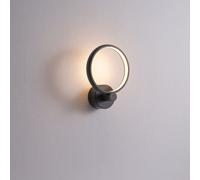 Ultra Beam Lighting Ultrabeam Black Round Indoor Led Wall Light 6 Watt Led 600 Lumen Width 139mm