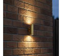 Ultra Beam Lighting Ultrabeam Brass Up And Down Outdoor Led Wall Light 6 Watt Led 600 Lumen Ip65