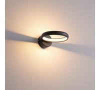 Ultra Beam Lighting Ultrabeam Round Black Indoor Led Wall Light 6 Watt Led 600 Lumen Width 139mm