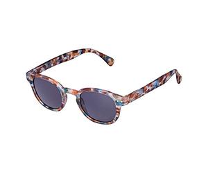 Ultra Blue Tortoiseshell Frame with Smoked Lenses Round Sunglasses for Men Women Circular Sunglasses UV400 Protection UVA UVB Adults Retro Sunglasses