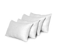 Ultra Bounce Pillows 4 Pack - Bed Pillows with Hollowfibre Filling for Side and Back Sleepers - Anti Allergy, Hotel Quality with Egyptian Stripe, Supportive & Comfortable Sleep