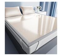 Ultra-Breathable Cooling Ice Silk Summer Sleeping Mat With Elastic Straps, Perfect For Hot Nights, Dorms And Guest Rooms, Quick-Dry Machine-Washable Design