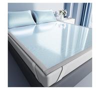 Ultra-Breathable Cooling Ice Silk Summer Sleeping Mat With Elastic Straps, Perfect For Hot Nights, Dorms And Guest Rooms, Quick-Dry Machine-Washable Design