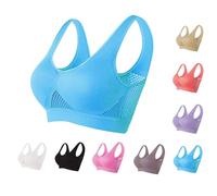 Ultra-Breeze Lift Air Bra, Breathable Cool Lift Up Air Bra, Women's Seamless Air Permeable Cooling Comfort Bra (Sky Blue,7XL)