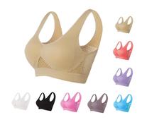 Ultra-Breeze Lift Air Bra, Breathable Cool Lift Up Air Bra, Women's Seamless Air Permeable Cooling Comfort Bra (flesh color,7XL)