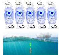 Ultra-Bright Fish Trap Lamp, 5 Pcs Led Underwater Fishing Lures (Blue)