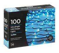 Ultra Bright Led Chaser Lights 100pk - Ice Blue - Create a Stunning, Festive Light Display in Your Window and Be The Envy of All of Your Neighbours