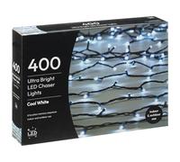 Ultra Bright Led Chaser Lights 400pk - Cool White - Perfect for Your Christmas Tree, for Hanging in Your Windows, or Decorating Outdoor Areas - 8 Function Memory Sequence - for Indoor & Outdoor Use