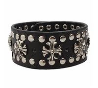 Ultra Celtic Gothic Leather Goth Steampunk Bracelet Emo Punk Cyber Wrist Cuff Mens Womens Wristbands Biker Rock Vintage Gothic Style Adult Mens Bracelets Womens Bracelet Wrist Band Cyber Goth