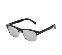 Ultra Children's Sunglasses - Black Frame, Silver Lenses, Round Half Rim, UV400 UVA Protection, Retro Classic Style for Boys and Girls