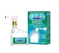 Ultra Chloraseptic Anaesthetic Sore Throat Spray, 15ml, Original Menthol Flavour, fast acting relief for sore throat pain